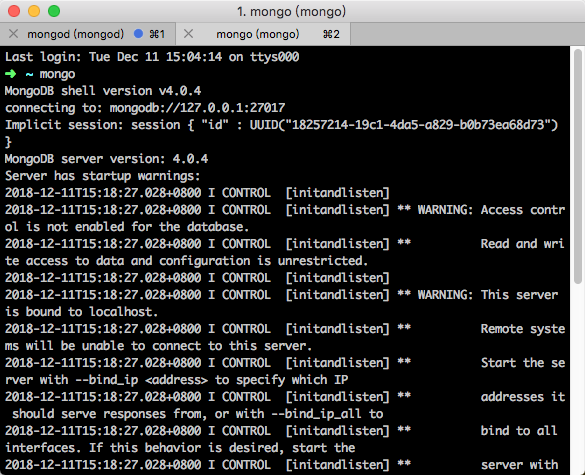 MacOS下安装MongoDB数据库