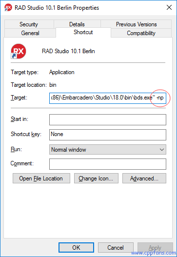 RAD Studio 关闭欢迎页面